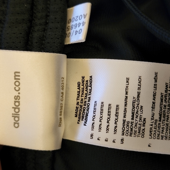 Adidas Tricot Black Capri Running Pants Size Medium - Picture 11 of 11